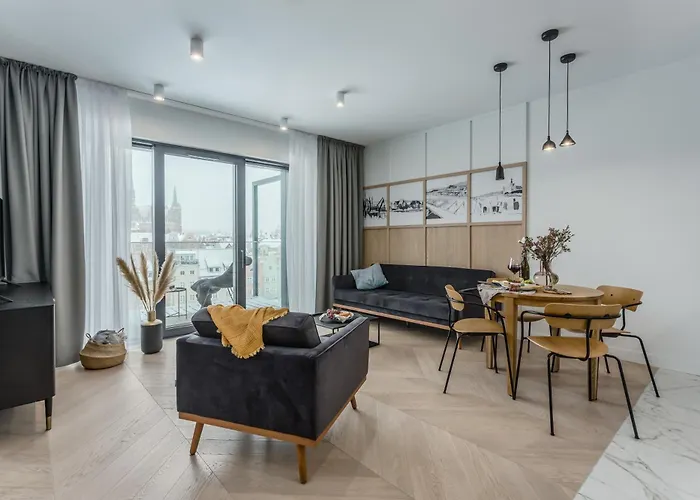公寓 Deo Plaza Luksusowe Z Widokiem Na Motlawe By Renters 格但斯克